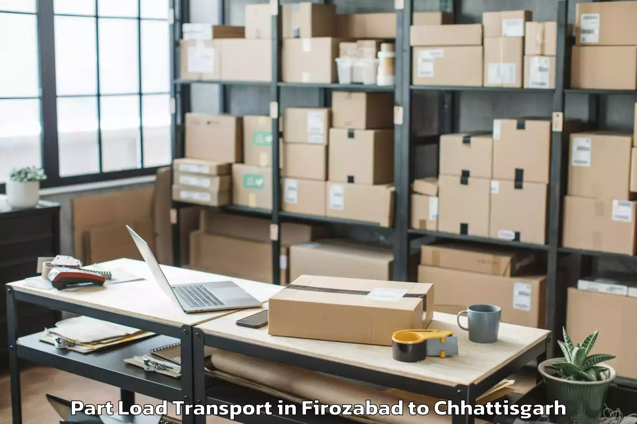 Get Firozabad to Magneto The Mall Raipur Part Load Transport